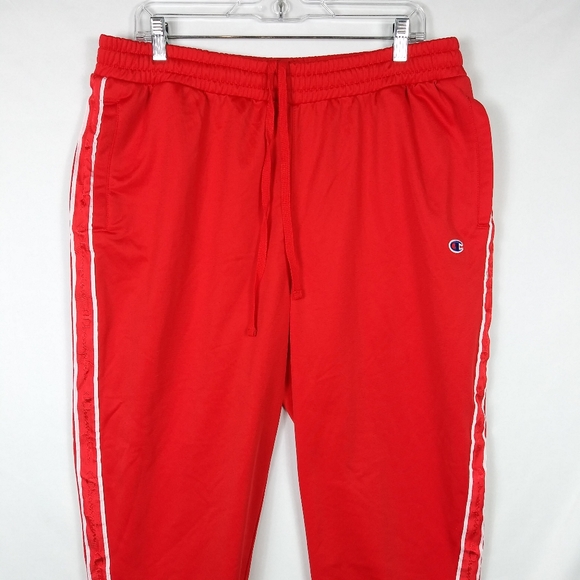 Champion Windbreaker Joggers Men's Size 1X L Orange Zipper Zip Pockets - Picture 2 of 11